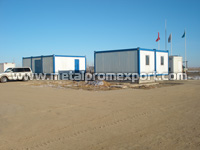 Set of modular buildings for 70 persons based on standalone technical container units